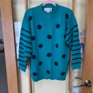 Vintage Polk a Dot Sweater 80"s